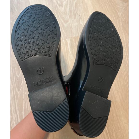 Lauren Ralph Lauren Tally Rain Boot WOMENS SIZE 7 B BLACK RED - Picture 7 of 8